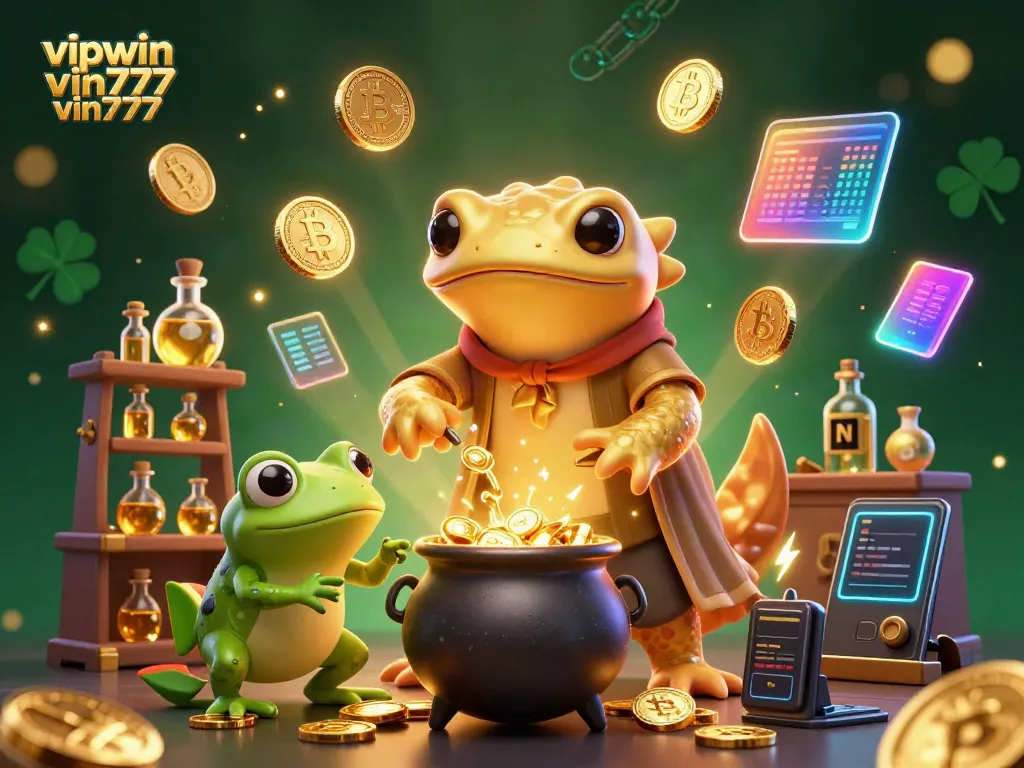 Experience thrilling gambling action with vipwin vin777 vin777 in an elaborate 3D casino scene.
