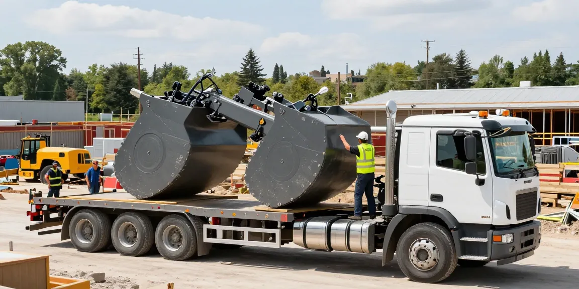 Ottawa Float Services providing trusted heavy equipment transport in Ottawa, showcasing professional float truck operations.