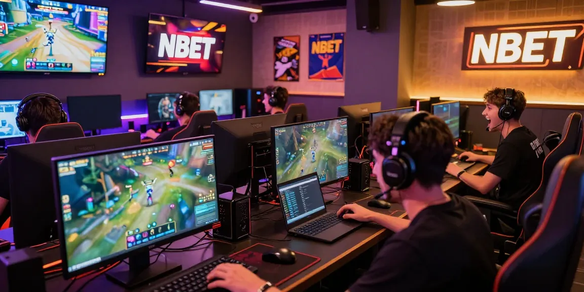 Exciting NBET online gaming environment with engaged players and vibrant lighting.