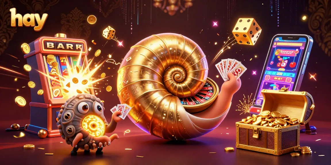 Experience exciting gameplay with hay, featuring vibrant casino elements and a glowing nautilus.